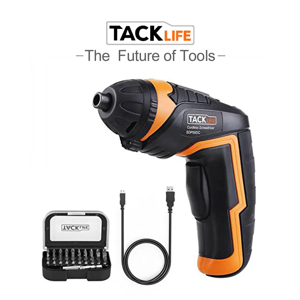 Tacklife SDP50DC 31 шт. Драйвер Биты беспроводной перезаряжаемые отвёртки 2000-Вольт 3,6 мАч MAX Torque 4N. m беспроводной отвёртки