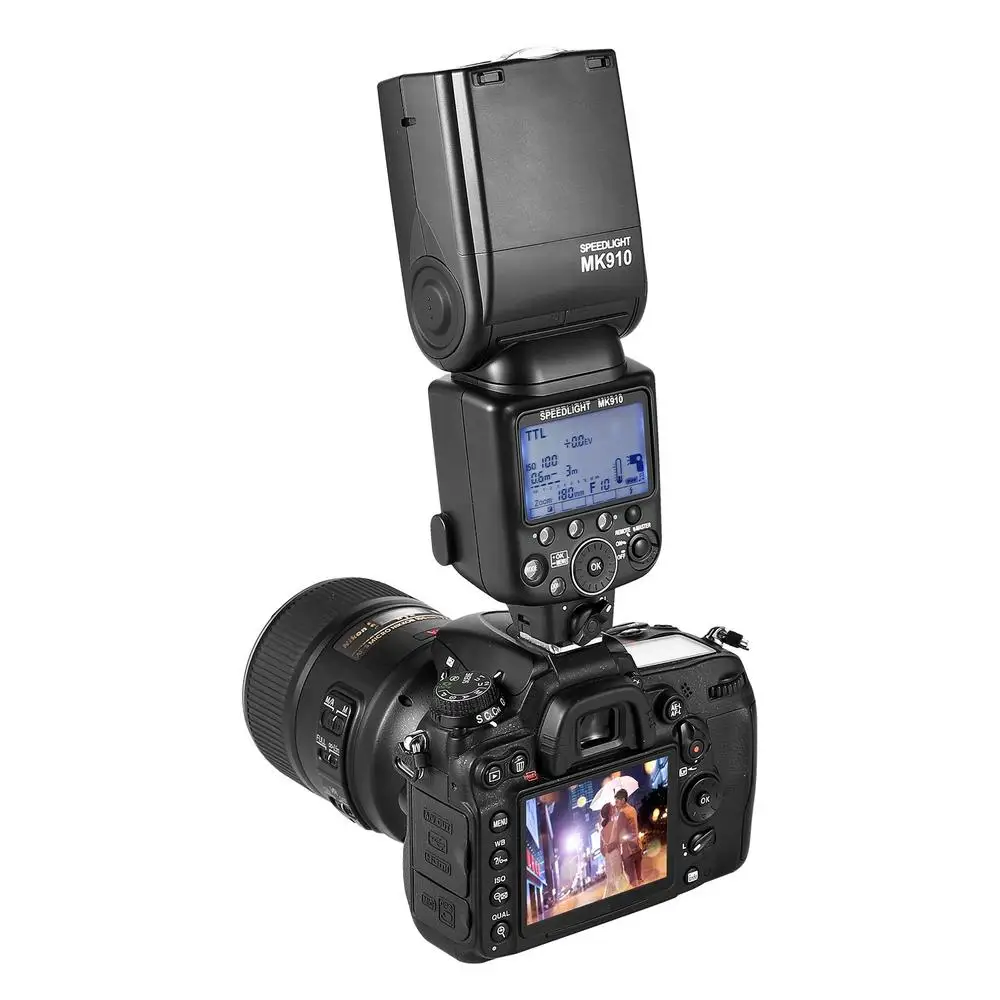 

MeiKe Mk-910 High Speed Sync 1/8000s i-ttl Flash Speedlite Replacement for Nikon Sb910 and Nikon Cameras D800 D800e
