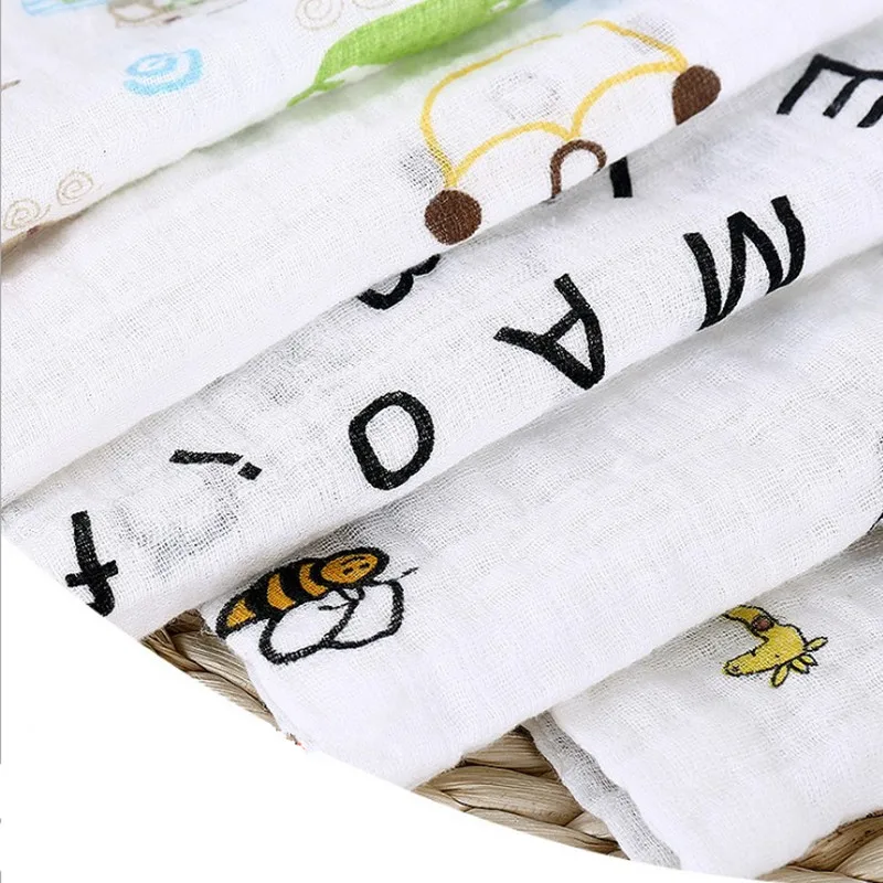 Муслиновые хлопковые детские пеленки, мягкие одеяла для новорожденных, игровой коврик, детское банное полотенце, марлевые пеленки для младенцев, спальный мешок, чехол для коляски