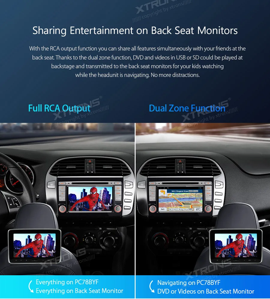 Flash Deal XTRONS 7" Android 8.1 Quad Core 16GB ROM Car Multimedia DVD Player GPS Navigation for Fiat Bravo (198) 2007-2014 RCA WIFI TPMS 3