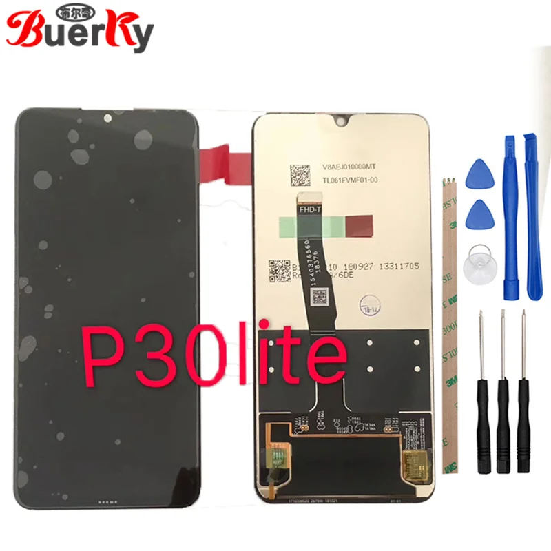 

BKparts For Huawei P30 Lite LCD Display Touch Screen For Huawei Nova 4e MAR-LX1M MAR-LX2J LCD Digitizer Complete Assembly