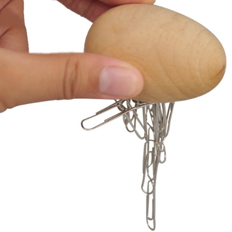 

Creative Handmade Household Goods Simple Handmade Solid Wood Making Magnetic Egg Back Needle Storage