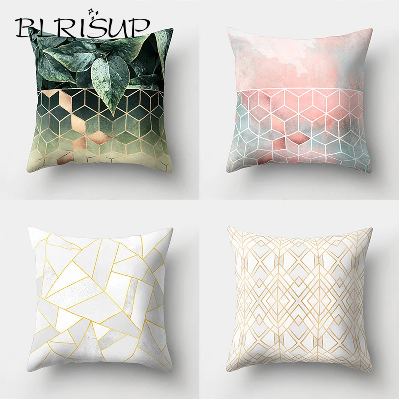 BLRISUP Nordic Style Geometric Polyester Pillow Case Black And White Home Decorative Pillows Cover Digital Printed Pillowcases | Дом и сад