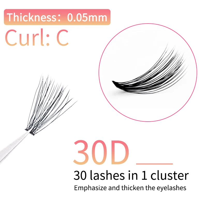 Efc Beauty 0 05 30D Индивидуальные ресницы 30d кластер наращивание ресниц