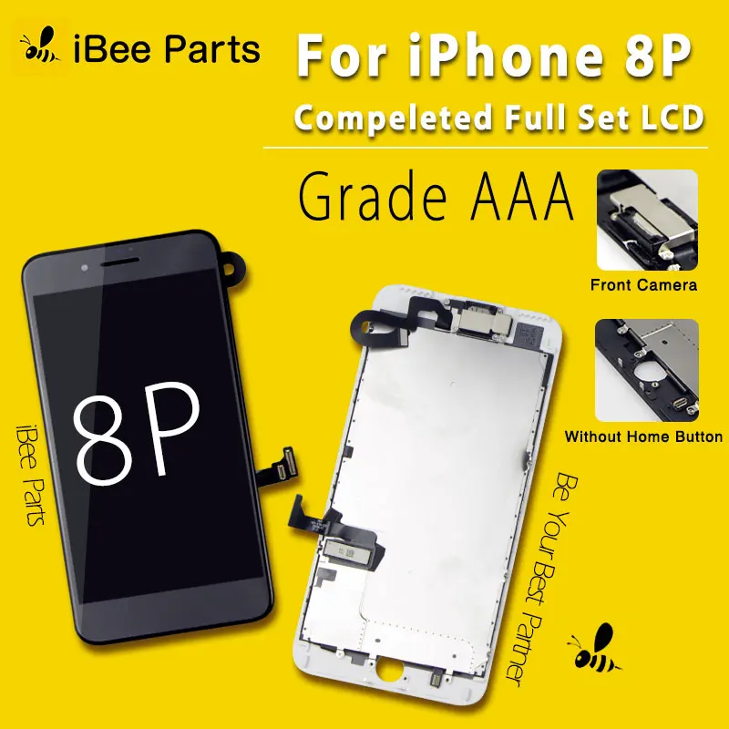 

10PCS Full LCD Screen For iPhone 8 Plus LCD Complete Display Touch Screen Digitizer Complete Assembly+Camera without home button