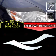 Для Honda Fit Aria GD6 2002-2005 широкие брови фары веки автомобиля Стайлинг отделка наклейки крышка Брови Веки планки тюнинг