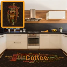 Else американо кофе эспрессо латте бобы 3d узор печать Нескользящая микрофибра кухня современный декоративный моющийся коврик