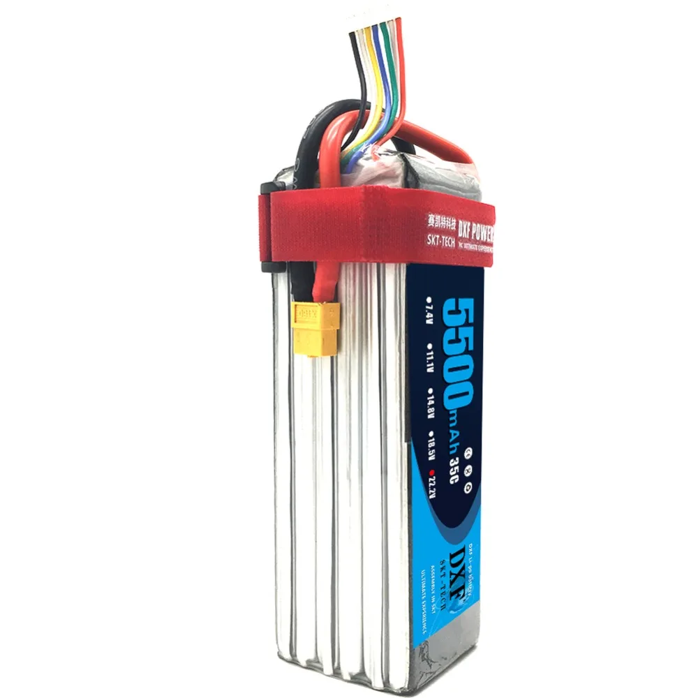 DXF RC литий полимерный Lipo аккумулятор 22 2 v 5500mAh 35C 6S XT60 разъем Перезаряжаемый для