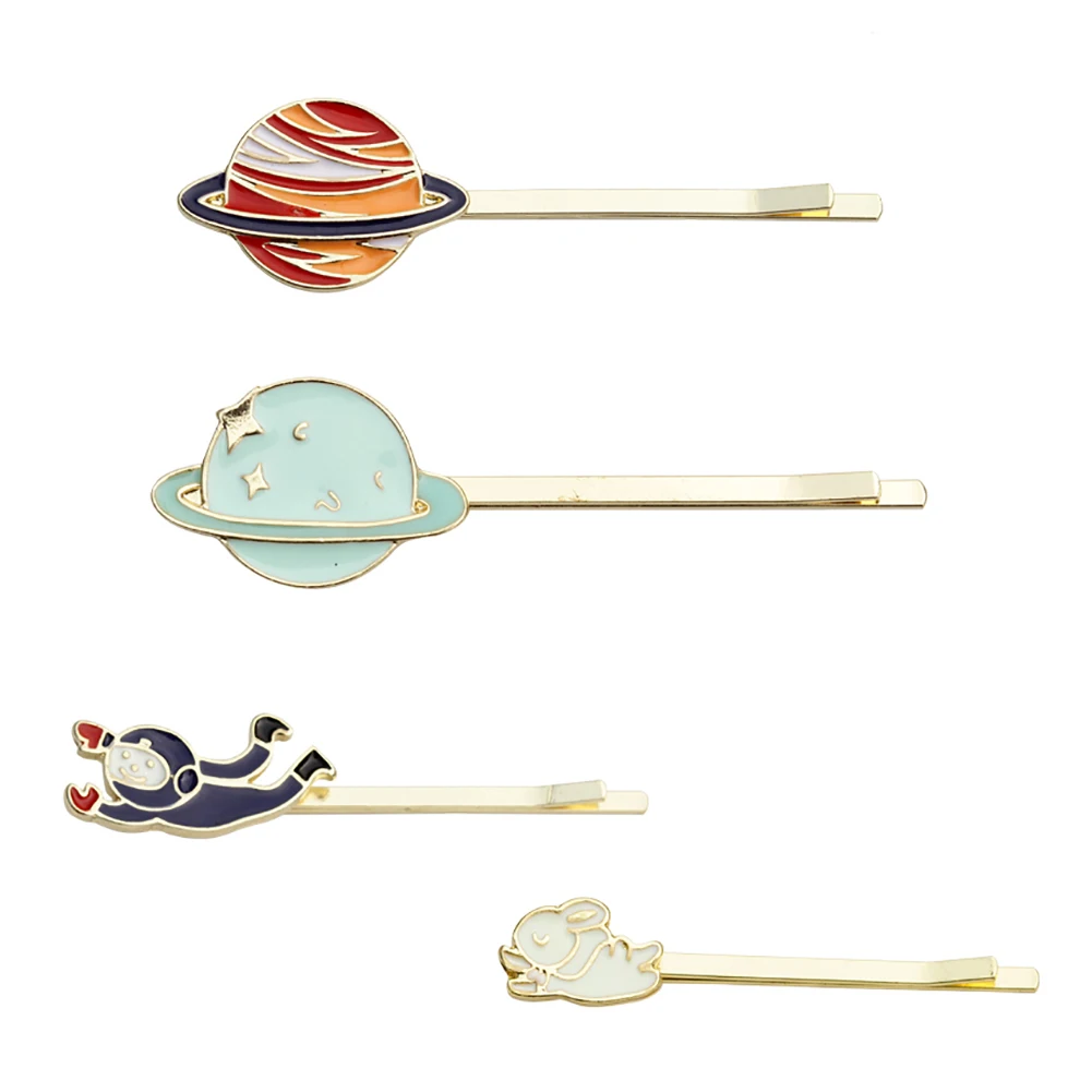 

Cute Planet Astronaut Rabbit Hair Clip Hairpin Women's Party Hair Accessory