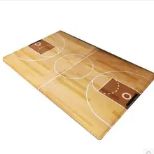 Классический Коврик для баскетбольного поля, коврик для гостиной, спортивный стиль, фланелевый ковер, противоскользящий, домашний декор