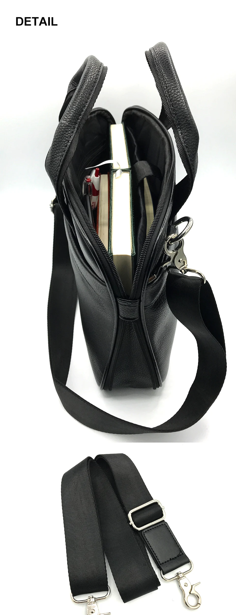Для мужчин кожаные Портативный Портфели легкий тонкий Сумочка Бизнес офисная сумка черный классический портфель из ПУ Для мужчин подарок