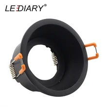 Светодиодный IARY матовый черный светодиодный точечные потолочные светильники Рамка Анти-Ослепительная 90-265 в GU10 сменная лампа 75 мм С Вырезанным отверстием Встраиваемая потолочная лампа