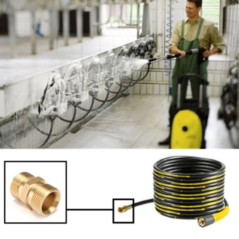 M22/14 мм адаптер с наружным разъемом мощная мойка высокого давления шланг для насоса выход для Karcher двойной внутренний тросик пара разъем машина для очистки