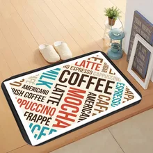 Еще синий молочно-коричневый кофейный красный мокко Writen черная рамка 3d узор принт Противоскользящий половик домашний декор Entryway кухонный коврик