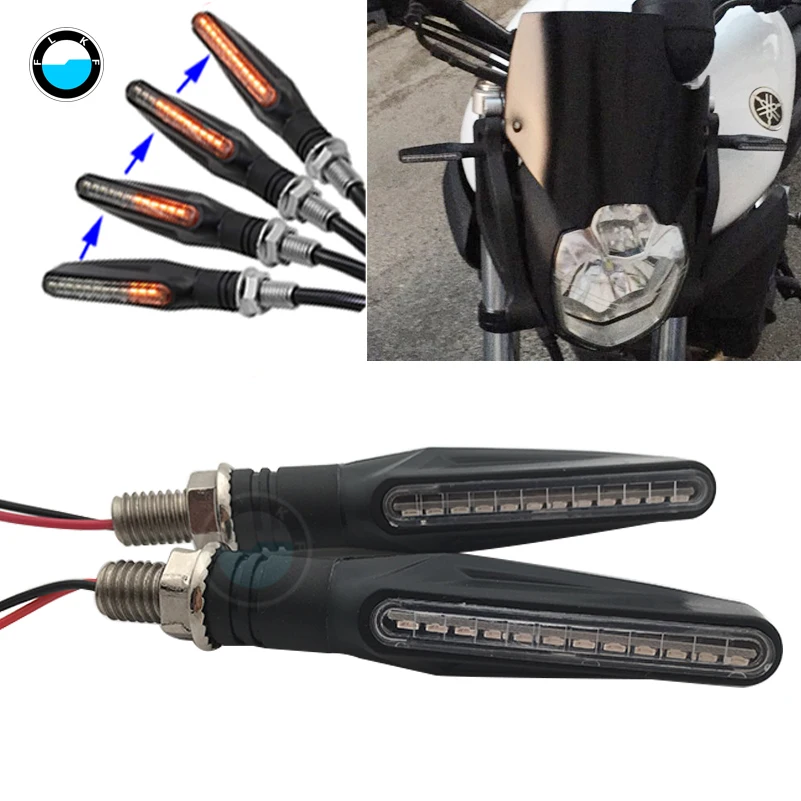 

2018 newest 4x Universal flowing water flicker led motorcycle turn signal Indicators for Honda GROM MSX125.