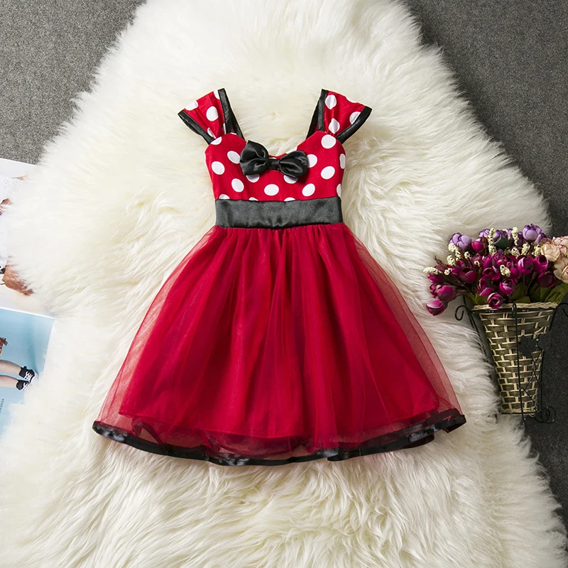 

Kids Fancy Party Wear Children Girl's Cosplay Costume Clothing Infant Outfis Toddler Girl Princess Red Dress For Baby Girl
