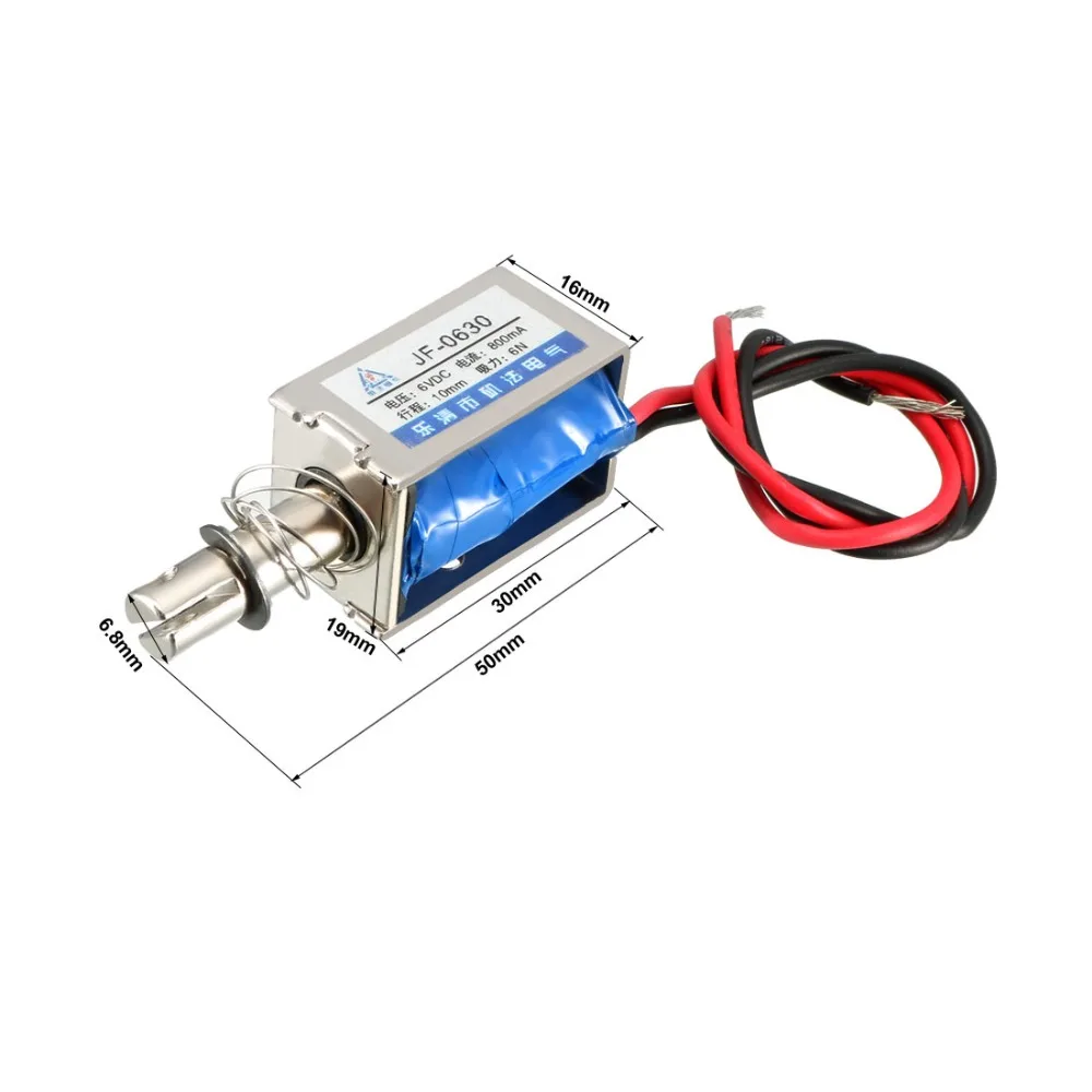 UXCELL DC 6/24 В Электромагнит 300/800mA 6N 6 5/10 мм Pull Push Type открытая рамка линейный движения 1