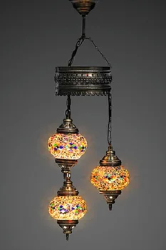 

New Model 3 Ball Turkish handmade mosaic chandelier