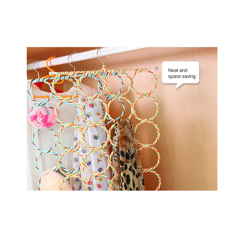 28 отверстий Складные вешалки для гардероба Одежда Висячие стеллажи для хранения круг ротанга плетение вешалка шарфы бюстгальтер галстук башня Органайзер