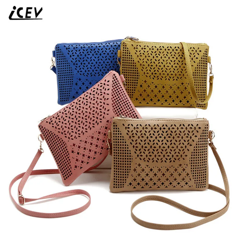ICEV جديد أزياء الجوف خارج حقائب الماركات الشهيرة للمرأة crossbody حقائب للنساء حقيبة ساع حقائب كتف الجملة