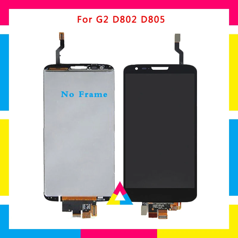

LCD Display Screen With Touch Screen Digitizer Assembly For LG G2 D802 D805 Black White No Frame or with Frame Replacement