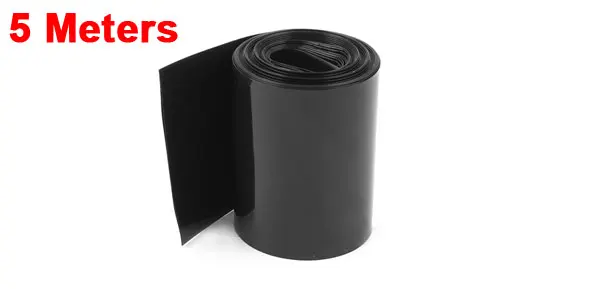 sourcing map 2Meter 64mm Width PVC Heat Shrink Wrap Tube Blue for AA Battery Pack