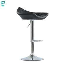 N44CrPuBlack Barneo N-44 черный кухонный барный стул с мягким сиденьем эко-кожа на хроме стул на газ-лифте дизайнерский стул высокий стул для барной стойки кресло для нейл-бара для макияжа по России