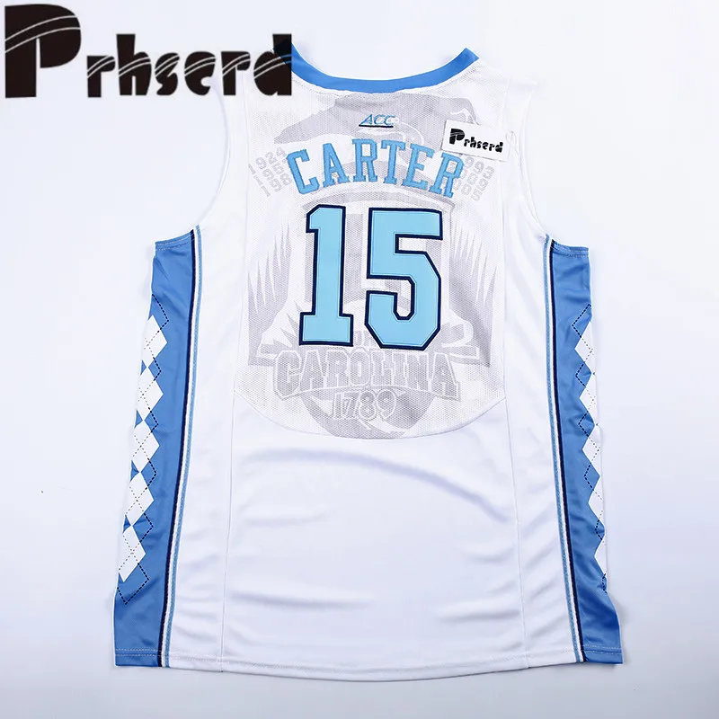 Mens 15 Vince Carter College Embroidered Throwback Basketball Jerseys