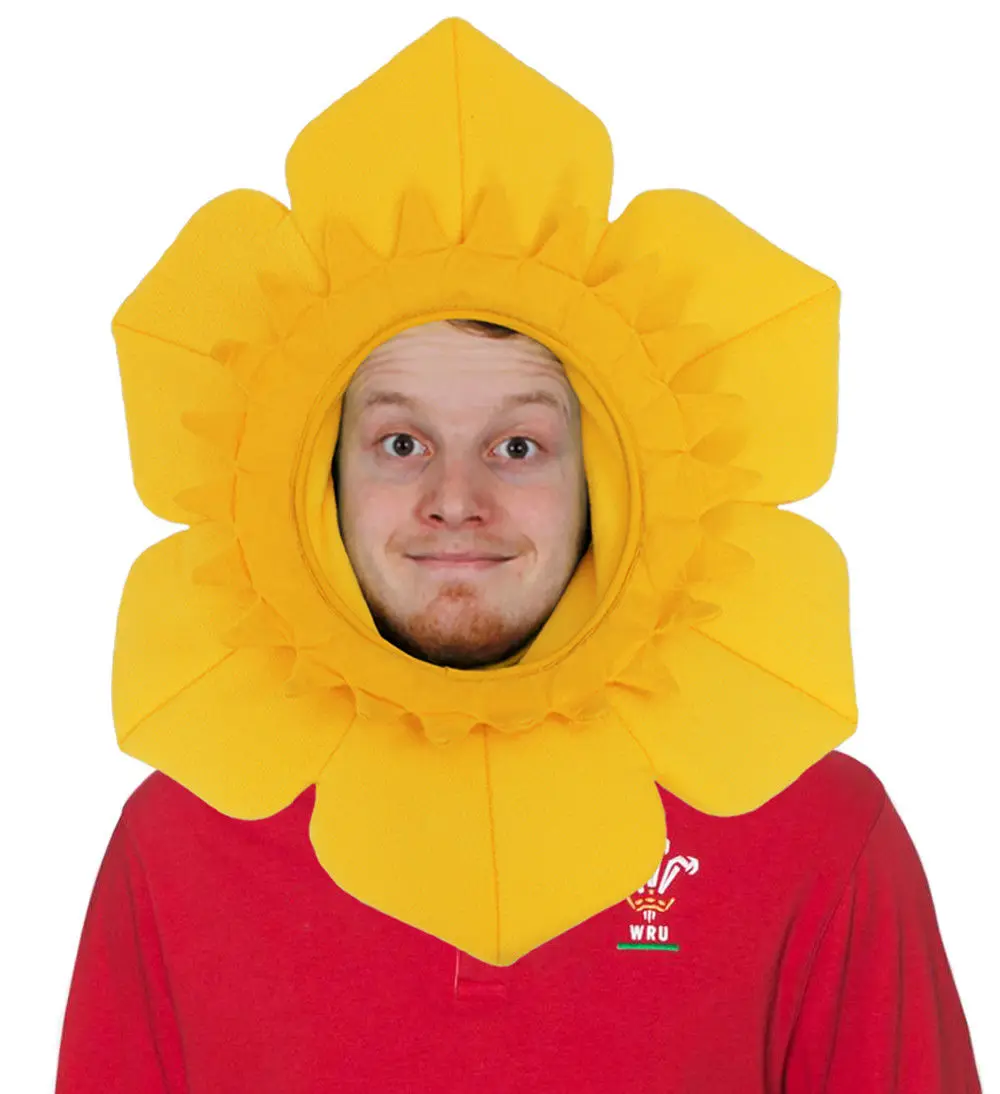 NEW ST DAVIDS WELSH WALES DAFFODIL HAT FOR ADULT MAN MEN FANCY DRESS