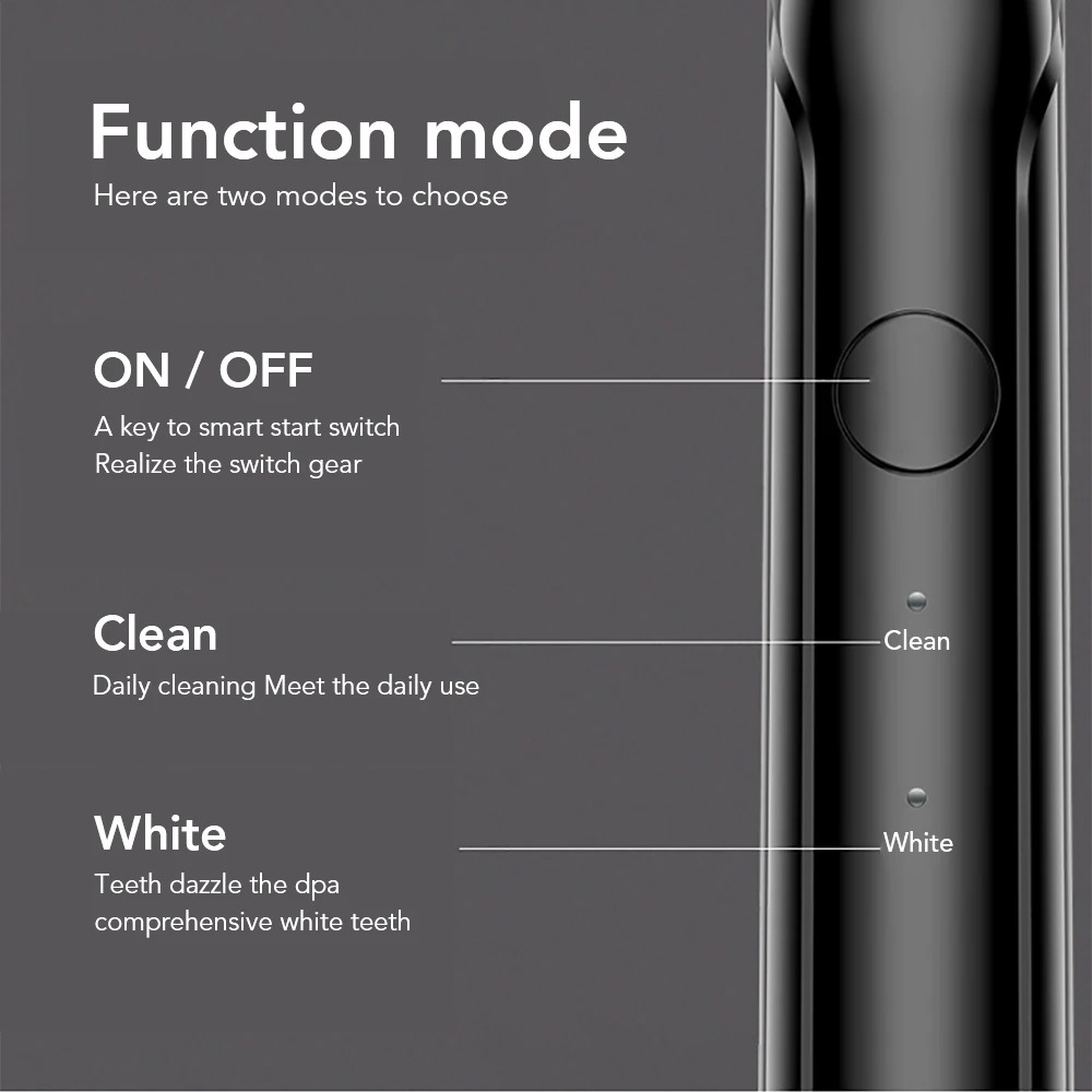 AZDENT G8 Sonic Electric Toothbrush Battery Operated No Rechargeable Tooth Brush with 2 Soft Heads Deep Cleaning 2 Modes + Timer