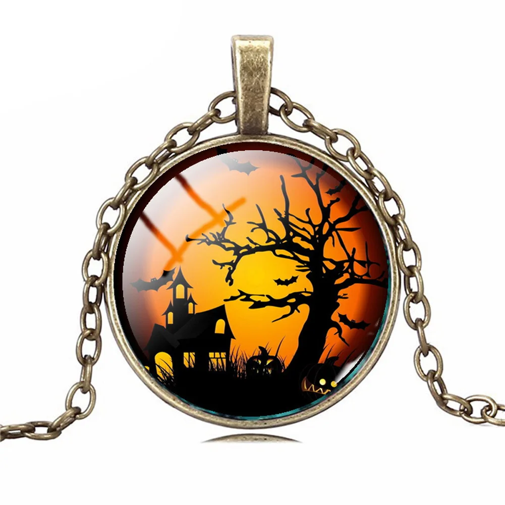 9styles 2017 Halloween Witch Fashion Statement Necklace Jewelry necklaces &Pendants Glass