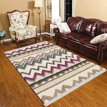 Else Nordec черно-белый ikat скандинавский геометрический 3d принт Противоскользящий килим моющийся декоративный килим Площадь Ковер богемный ковер