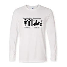 Летняя Новинка, модная брендовая футболка с длинным рукавом, хлопок, повседневная, хип-хоп, черная, мотоциклетная проблема, Забавные футболки, мужские топы, homme