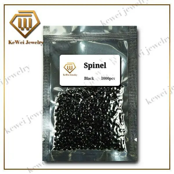 

Wax Setting Round Cut AAAAA 1.0mm - 3mm Synthetic Black Spinel Stone For Jewelry