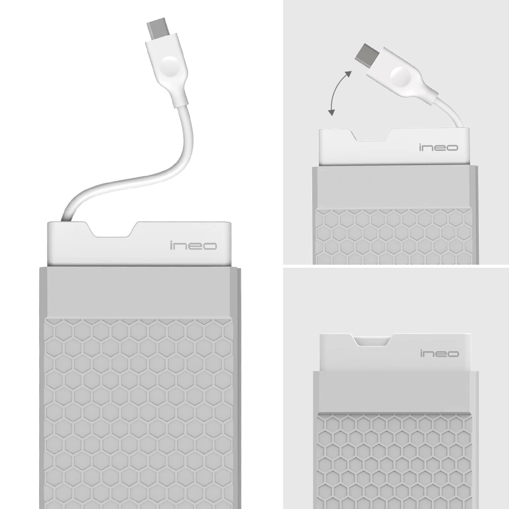 Ineo HDD чехол без инструментов Внешний USB C 3,1 Gen 2 type-C to SATA 2,5 дюймовый жесткий диск SSD корпус Caddy [C2578]