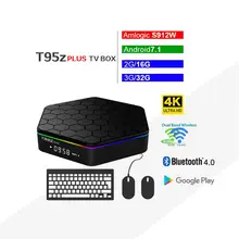 T95Z Plus Smart Andorid TV BOX 7.1 OS Set top box 2GB 16GB 3GB 32GB Amlogic S912 Octa Core 2.4G/5GHz WiFi BT4.0 4K PK X92