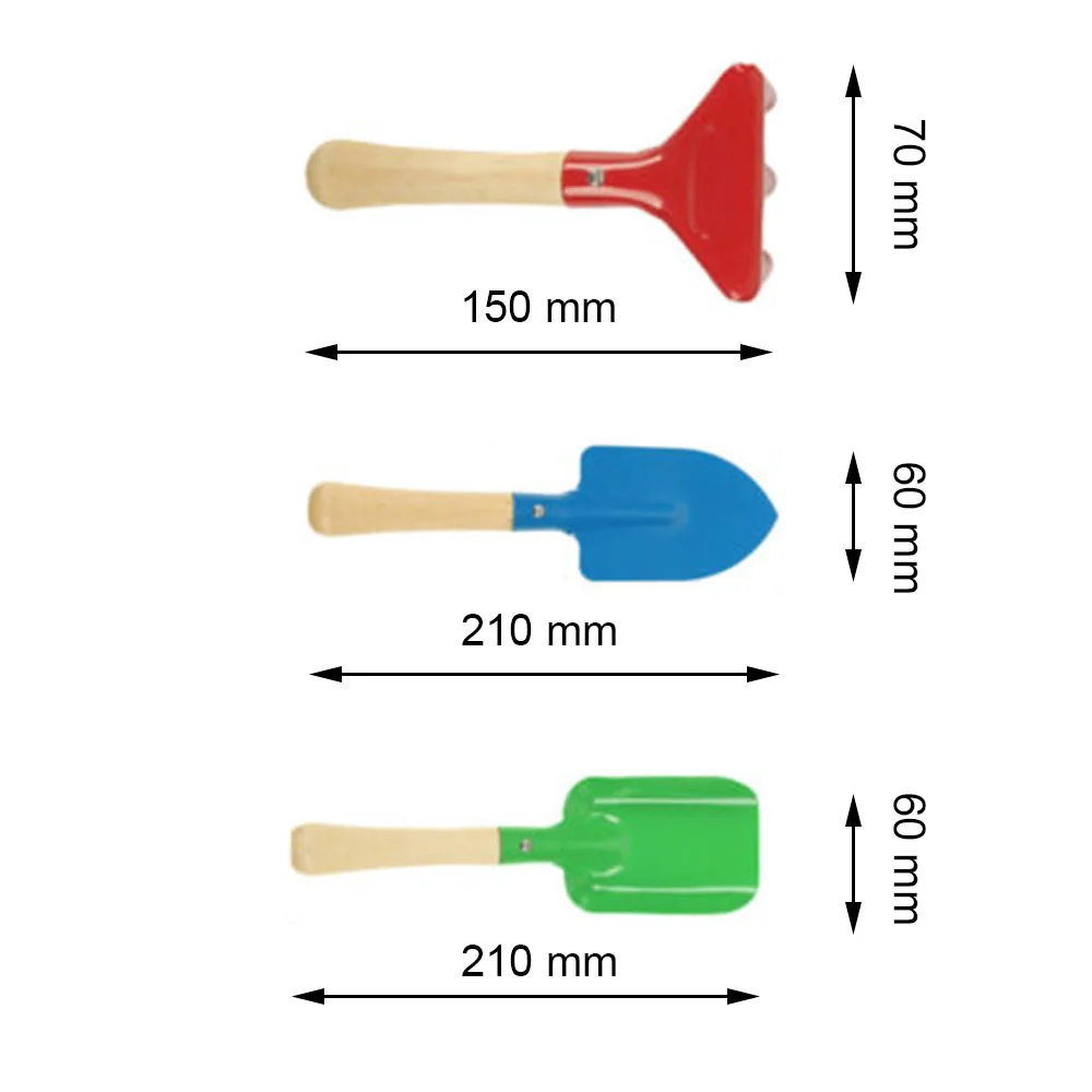3x Мини лопата грабли садовые растения Набор инструментов с деревянной ручкой садовые инструменты детские маленькие бороны Лопата садовые инструменты