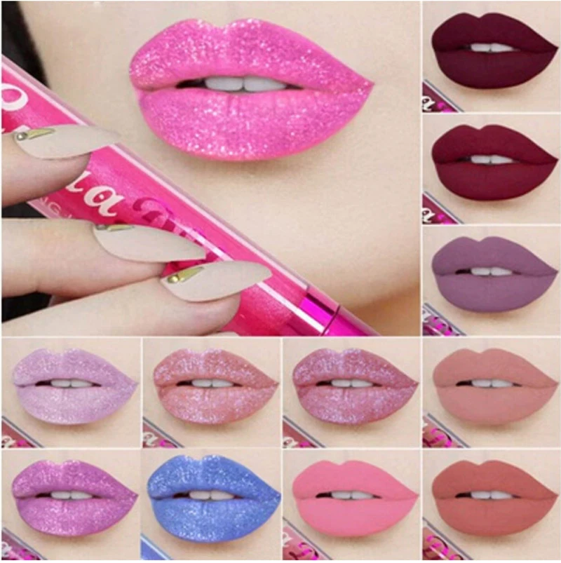 

Cmaadu 12 Colors Chameleon Sexy Lip Matte Metal Lip Gloss Waterproof Balm Cosmetics Lip Pearl Lipstick Tint TSLM2