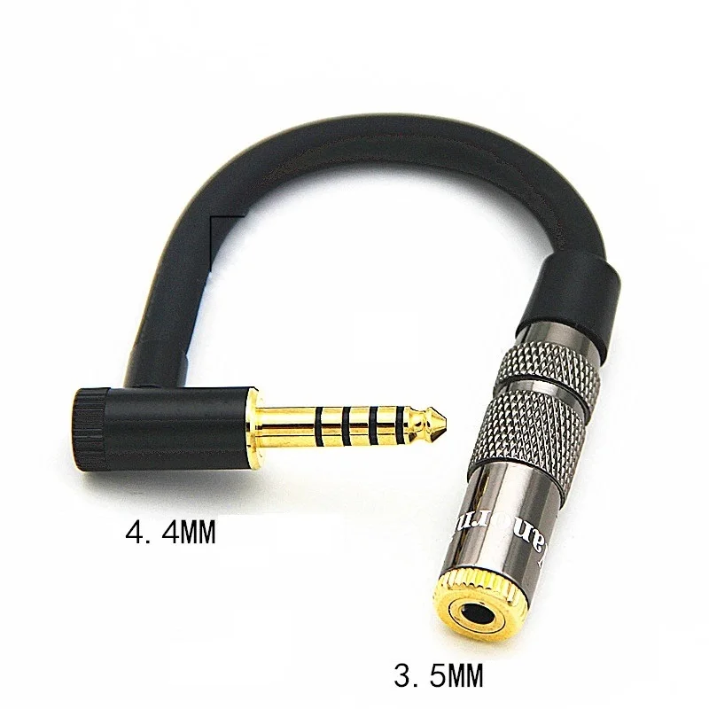 HIFI 4 4MM Balanced Headphone Adapter Audio Cable 4 4 to 3 5mm 2 5mm 6 35mm XLR 4 Pin Male to Female Angle