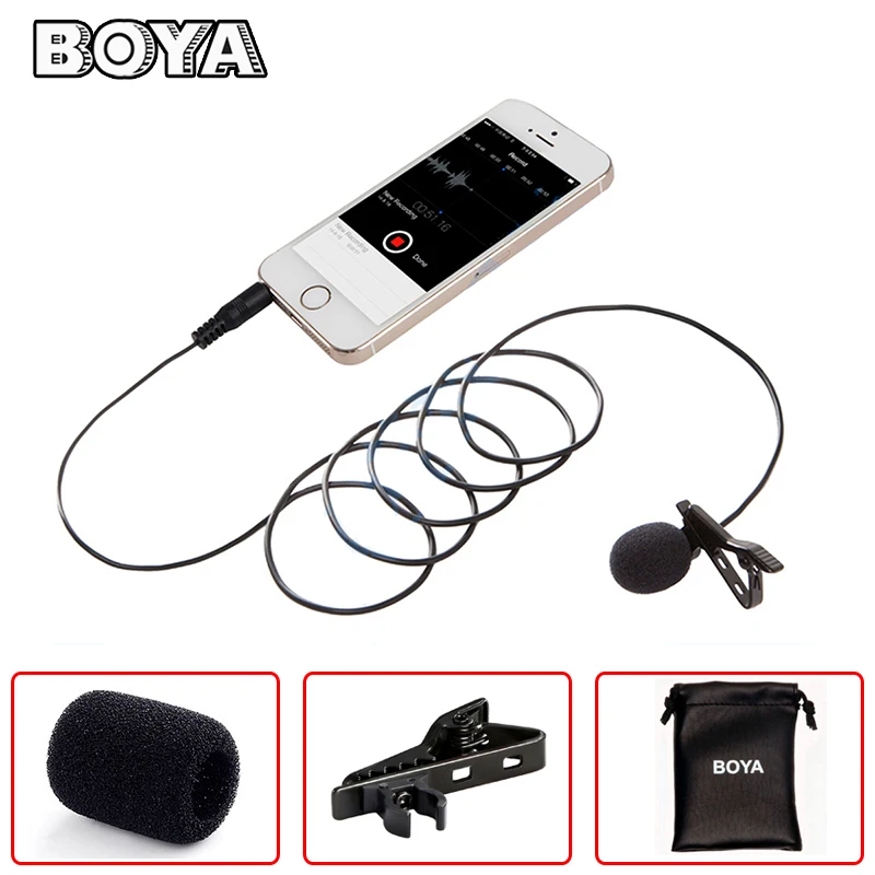 BOYA BY LM10 Смартфон Всенаправленный Петличный Микрофон для iPhone Х 8 7 6 S iPad iPod Touch Sumsang