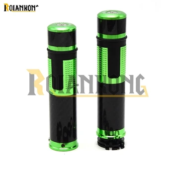 

Hot!CNC 22\24mm Motorcycle Carbon fiber Hand Handle Grip Handlebar Cap for Kawasaki Z ZR ZX 125 250 750 750R 750S 800 1000 SX