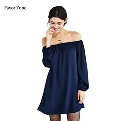Slash Neck Short Summer Dress For Women Long Sleeve Off Shoulder Loose Chiffon Sexy Dress Evening Party Mini Dresses vestidos Slash Neck Short Summer Dress For Women Long Sleeve Off Shoulder Loose Chiffon Sexy Dress Evening Party Mini Dresses vestidos