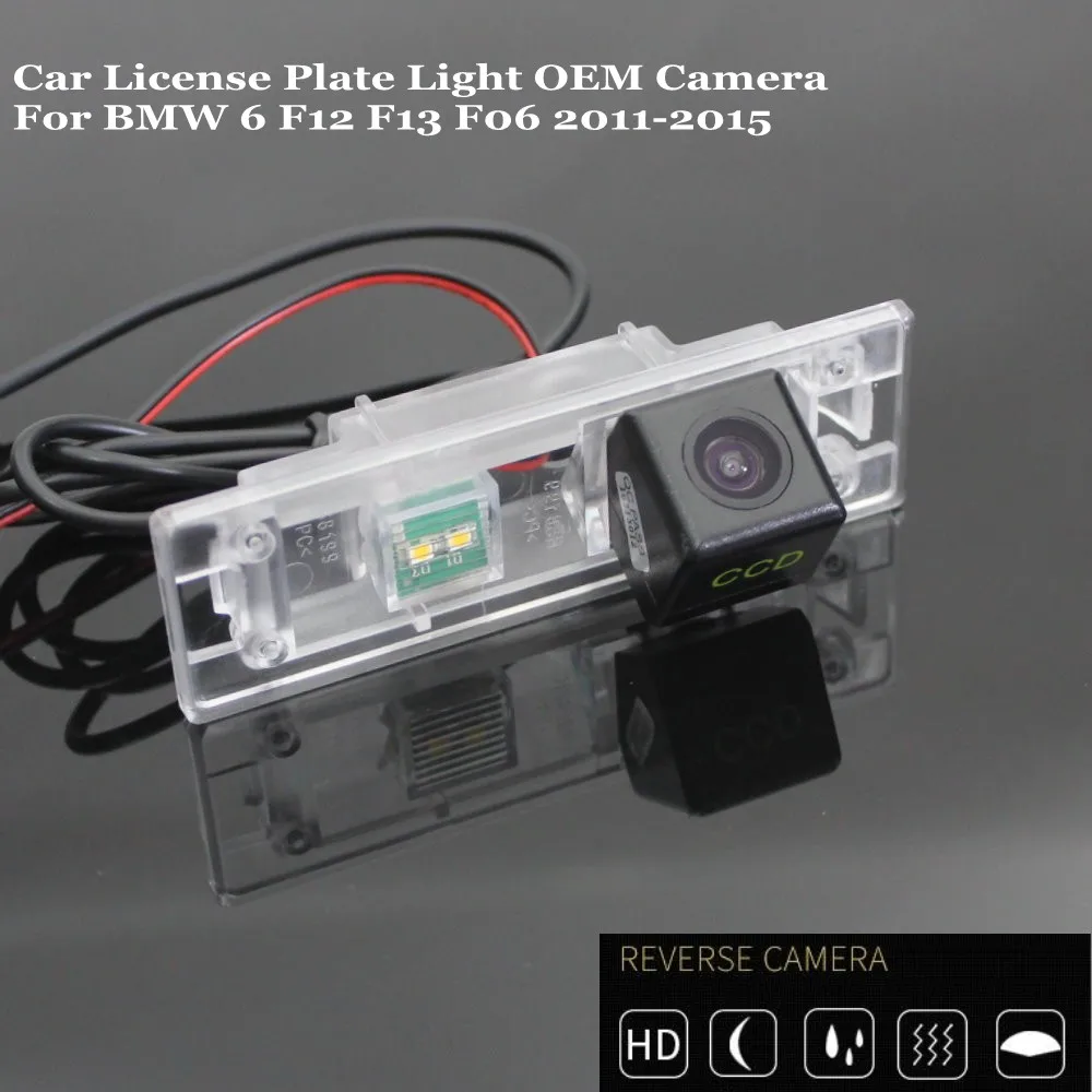 JanDeNing HD CCD Car Rear View Parking/ Backup Reverse Camera/ License Plate Light OEM For BMW 6 F12 F13 F06 2011-2015 | Автомобили и