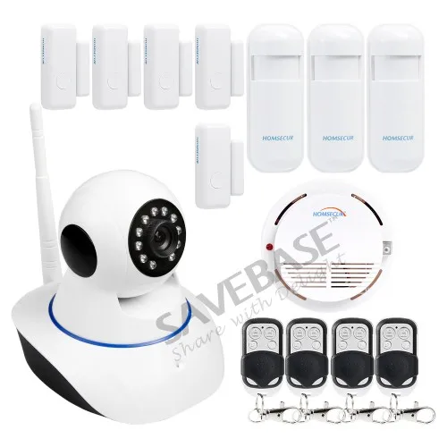 

HOMSECUR Wireless Monitoring Alarm System for Home/Office Security + WiFi HD IP Camera