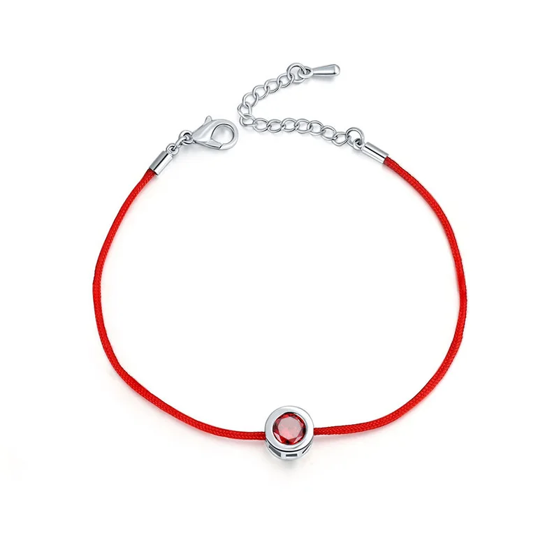 Fashion Small CZ Thread Charm Red String Bracelet For Women Adjustable Lucky Rope Crystal Bracelets Cubic Zirconia Jewelry