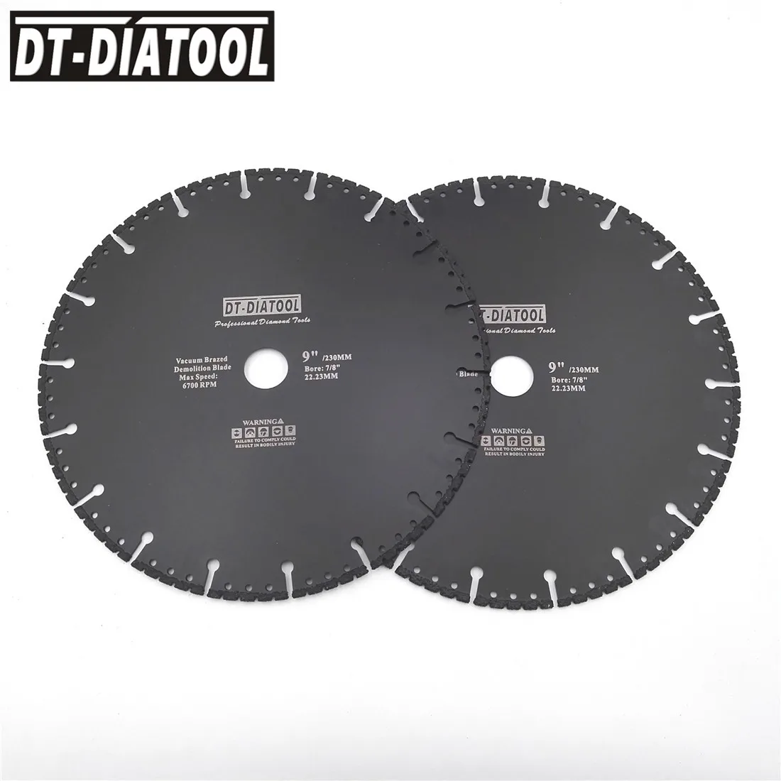 2pcs Vacuum Brazed Diamond Saw Blade All Purpose cutting disc Demolition blade rescue hard stone Cast Iron rebar 115MM-230MM