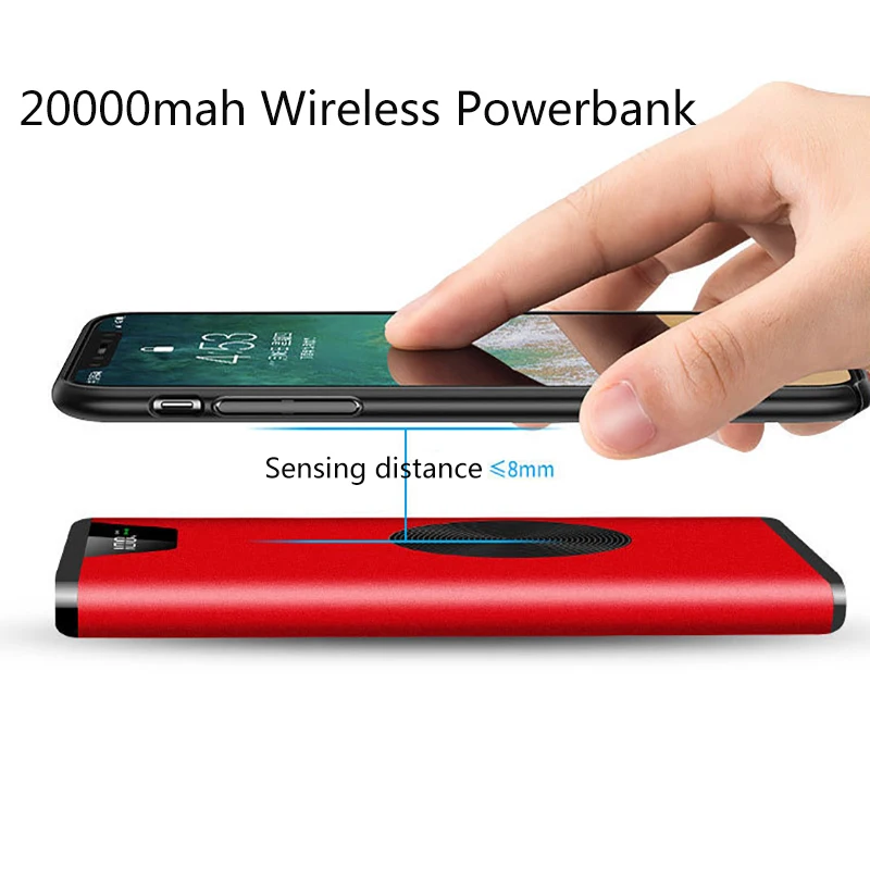 20000mAh Wireless Charger Power Bank External Battery Bank Digital Display Powerbank Portable Wireless Charger for Xiaomi 20000mAh Wireless Charger Power Bank External Battery Bank Digital Display Powerbank Portable Wireless Charger for Xiaomi
