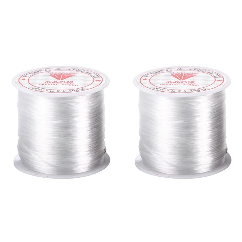 

Valyria 2PCS 60m Flat Rubber Band Crystal Stretch Wire Beaded Wire Jewelry Making Accessories