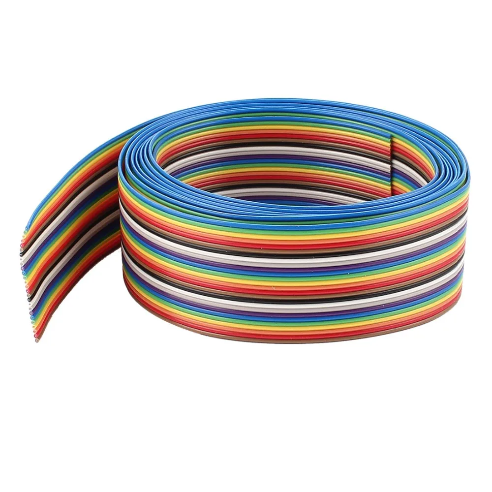 

UXCELL 2meter Long 1.27mm Pitch 26-Pin Connect Test Flat Ribbon Wire Cable Wiring Accessories Electrical Equipment Supplies