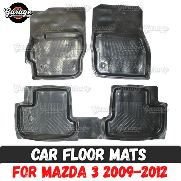 Чехол для автомобильных напольных ковриков резиновый чехол Mazda 3 2009-2012 1 комплект/4